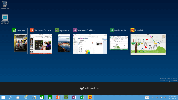 Windows 10: Новая кнопка управления задачами
